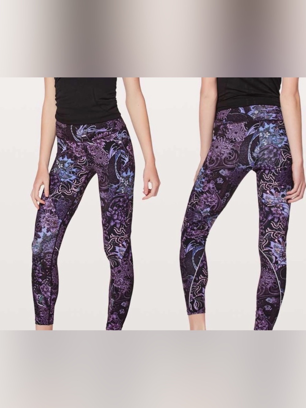lululemon athletica Purple Floral Paisley Leggings